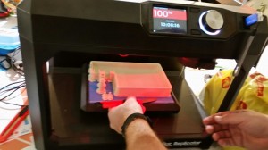 Printing the prototype in a 3D printer.  Amazing technology!
