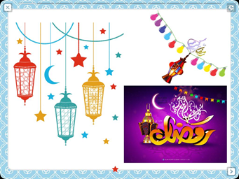 صورة اللعبة في تايني تاب تضم فانوس رمضان واغاني الشهر