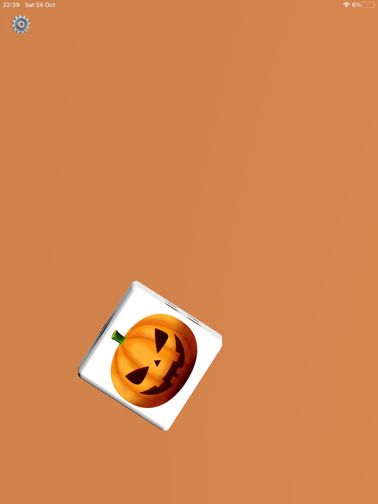 pumpkin on a die